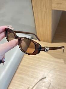 1副女士休闲复古猫眼彩色时尚小框眼镜，适合日常佩戴和街拍 - 彩色 - 查看 4