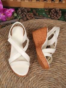 2026 New Women's Platform Slide Sandals, Plus Size, Fashionable, Suitable For All Occasions, Global - Beige - View 7