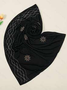 1 chiếc khăn trùm đầu Hijab bằng len Merino họa tiết hoa kim cương mới, khăn choàng thanh lịch dành cho phụ nữ Hồi giáo, mềm mại, bóng mượt, chắn gió và giữ ấm, thích hợp cho mặc hàng ngày, du lịch, dự tiệc, hoạt động ngoài trời vào mùa đông, khăn trùm đầu modal được ưa chuộng và quà tặng ngày lễ. - Nhiều màu - Xem 23