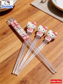SANRIO 卡通筷子 | 树脂材质 | 黑米旋律设计 | 筷子餐具 | 万圣节、圣诞节和生日的理想礼物 - 查看 1