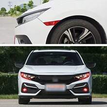 3 Pair L Smoke Tint Fog Lig Eadlig Side Marker Lig Film  Onda Cic 2016-2021 Fender Turn Signal Lig Stickers Self Adesive Decals Car L Smoke Stickers Ration Red - Red - 查看 4