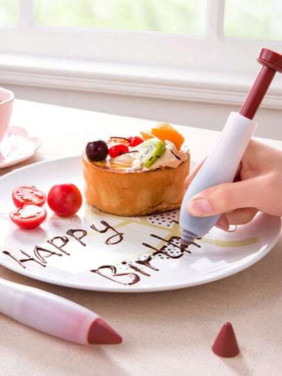 Cake Decorating Icing Pen, Food Decorating Pen For Cake Pastry Cookie Dessert Decoration, DIY Baking Tool For Home & Kitchen,Cake Decorating Pen, Icing Pen, Food Decorating Pen, Cake Decoration Tool, Pastry Decorating Pen, Cookie Decorating Tool, DIY Baking Tool, Kitchen Baking Accessory
