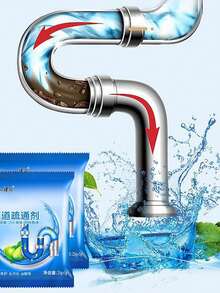 10/20 Packs Powerful Pipe Dredge Agent, Fast-Acting Sink & Drain Cleaner For Kitchen Sink, Toilet & Pipeline Clog Remover - Powdery - View 5