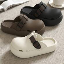 Sandalias de playa casuales, transpirables y con hebilla para mujer - Blanco - Ver 1