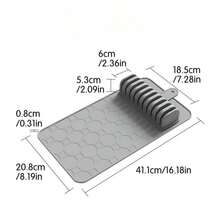 Large Knife Mat, Soft-Grip In Drawer Knife Organizer For 10 Knives, Non-Slip Kitchen Drawer Storage, Space Saving Knife Block Alternative, Premium - Multicolor - View 3