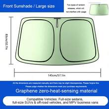 1 pièce Pare-soleil de pare-brise de voiture, pare-soleil d'été, rideau pare-chaleur et anti-UV pour l'intérieur de la voiture - A - Voir 11