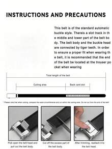 新款男士真皮腰带，商务自动扣，时尚休闲百搭高端腰带 - 彩色 - 查看 4