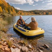 1pc Extra Large Inflatable Boat, Outdoor Enthusiasts' Water Cruising Companion! Wide Boat Design Can Accommodate 2-3 People, Thick PVC Material Durable And Tear-Resistant. Whether Drifting On Lakes, Sightseeing On Rivers, Or Playing In The Sea, It Can Steadily Support You And Your Friends To Fully Enjoy The Water Activities. - Multicolor - View 8