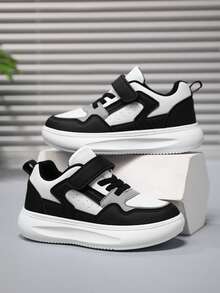 Kids' Fashion Sports Shoes, Boys & Girls Outdoor Running Sneakers, Campus & Casual Shoes For All Seasons - Black and White - View 14