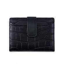 Korean Style Crocodile Embossed Short Wallet, Multifunctional Card Holder, Minimalist Niche Foldable Large Capacity Wallet For Women Money Wallet Mini Wallet Purse Wallet Small Wallet Cute Wallet Travel Essential Summer Small Wallet - Multicolor - View 18