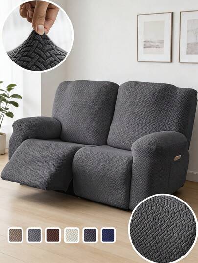 3-Seater Recliner Sofa Cover, Stretch Jacquard Sofa Slipcover, Suitable For Recliner Sofa & Leisure Armchair, Furniture Protector