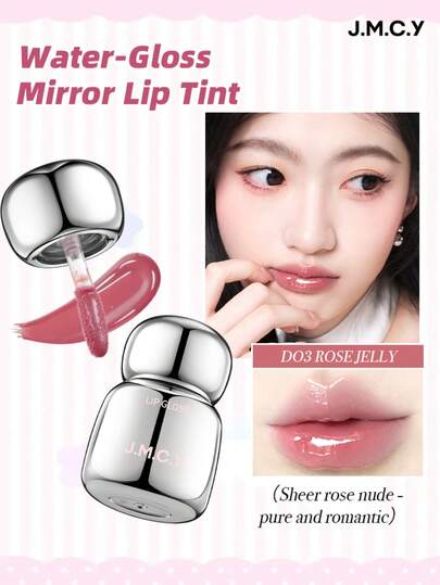 J.M.C.Y 透明リップグロス、保湿、ノンスマッジ、鏡のようなツヤ、リップティント、リップセラム、学生用リップスティック