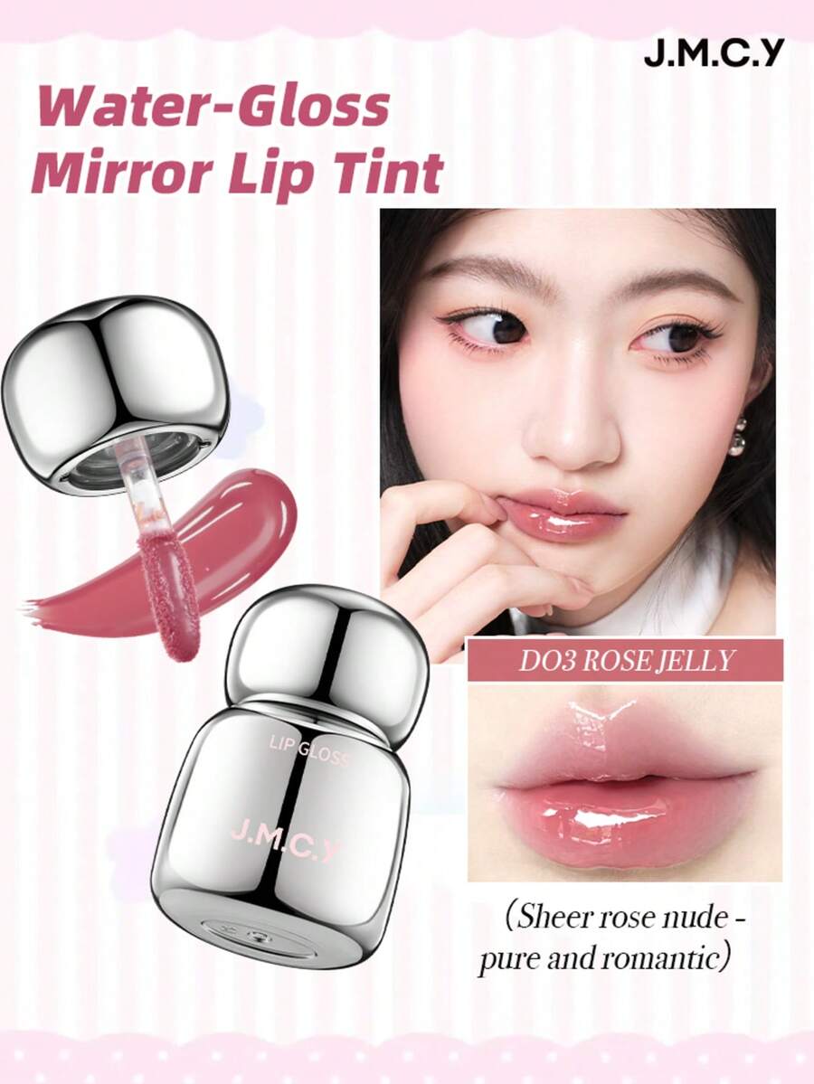 J.M.C.Y 透明唇彩，保湿，不晕染，镜面般光泽唇釉，唇部精华，学生唇膏 - D03 ROSEJELLY - 查看 1