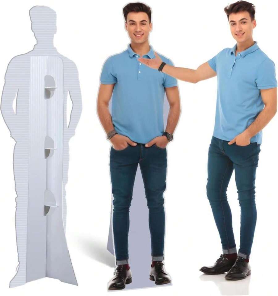 DP BOUTIQUE Custom Life Size Cardboard Cutout, Personalized LifeSize Stand Up Cutouts, Upload Your Photo, Up To 8 Ft, 8 Sizes Optional For Birthday, Party And Events,1 PC - Star - View 1