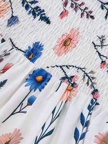 Women's Elegant Ditsy Floral Chiffon Dress & Two Pieces Set, Fashionable Outfit Date, Holiday, Casual Wear Spring - 多色 2 - 查看 9