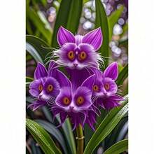 100 Rare Cat Face Orchids Dracula Cute Baobab Garden Plants Flowers Decoration - 200粒種子 - 查看 5