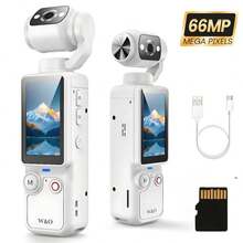 Camera hành động 4K cầm tay với ống kính xoay 180° và màn hình 1.9" - Pin sạc 2000mAh, micro tích hợp, thiết kế nhẹ, lý tưởng cho VLOG, phát trực tiếp, phiêu lưu ngoài trời, quay video blog | Camera ống kính xoay | Camera bền bỉ, Camera VLOG - Xem 14
