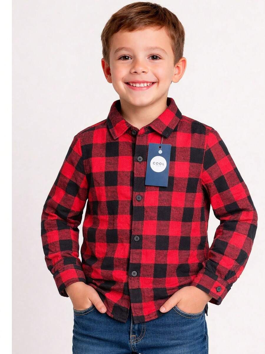 Teen Boys Shirts - 紅色 - 查看 1