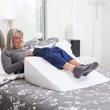 DMI Supportive Foam Bed Wedge Leg Rest Cushion Pillow for Back Support Elevating Legs and Acid Reflux White 10 x 24 x 24 - Blanco - Ver 7