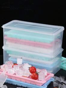 24-Cavity Silicone Tray, Maker Mold, Freeze Trays With Lid, Square Mold For Home Use - Multicolor - View 4