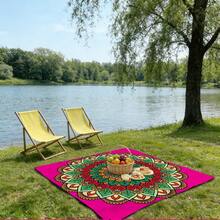 1 pieza Esterilla de playa y camping al aire libre, Manta de playa estilo bohemio mandala, hecha de poliéster, extra grande y suave, toalla de playa, esterilla de picnic, ligera y duradera, adecuada para todas las estaciones, con estampado digital, lavable y resistente al color, fácil de almacenar y transportar - C - Ver 13