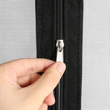 1 Tấm lưới chống muỗi có khóa kéo, tự dính, không cần khoan, có thể tái sử dụng, lưới chống muỗi và ruồi vô hình dùng trong gia đình - đen - Xem 5