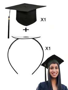 1pc Graduation Cap Headband, No Need Graduation Cap, Can Protect Your Graduation Cap And Upgrade Your Hairstyle, Graduation Accessory - 1PC - View 3