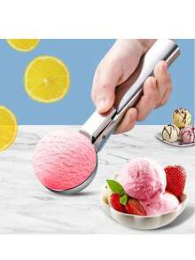 1 chiếc muỗng múc kem đa năng tối giản, tiện dụng, màu kim loại, bằng thép không gỉ. Chất liệu thép không gỉ, chống dính, dễ dàng lấy kem ra khỏi khuôn, thích hợp làm món tráng miệng/múc kem/múc trái cây/bữa tối gia đình. Chống gỉ, dễ vệ sinh. Dụng cụ nhà bếp đa chức năng, thích hợp làm quà tặng Ngày của Cha, Ngày của Mẹ, mùa tốt nghiệp. - Nhiều màu 1 - Xem 4