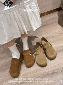 WARRIOR 1 Pair Women's Slip-On Athletic Style Casual Shoes, Personalized Niche Fashion Versatile Lightweight Non-Slip Outdoor Sports Low-Top Sneakers - Camel - View 7