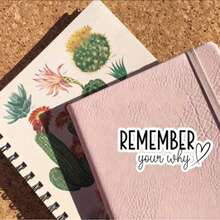 1 miếng dán truyền cảm hứng "Hãy nhớ mục đích ban đầu của bạn" - Hình dán vinyl tạo động lực | Câu nói tích cực, truyền cảm hứng, thích hợp cho máy tính xách tay, bình nước và sổ tay. - Nhiều màu - Xem 7