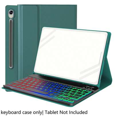 Premium 7 Color Backlit Trackpad Keyboard Case, Magnetic Detachable Wireless Bluetooth Smart Touchpad Cover Compatible With Samsung Galaxy Tab S9 11 Inch 2023 / Tab S9 FE 5G 10.9 Inch / Tab S10 FE 5G 10.9 Inch 2025, Slim Shockproof Protective Tablet Shell With Auto Wake/Sleep