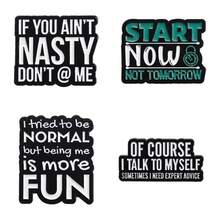 Start Now, Don't Delay, Creative European And American Brooches, Clothing Accessories, Badges, Corsages, Neckpins, All-Match Inspirational - QHXZ2544 - 查看 9