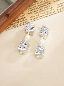 Bộ 2 đôi bông tai đính hạt CCB hình học bất đối xứng phong cách Bohemian Retro dành cho nữ, sang trọng, thanh lịch, thích hợp cho tiệc tùng, thường ngày, đi nghỉ mát, đám cưới, lễ hội, sinh nhật. Món quà trang sức đa năng dành cho phái nữ. - bông tai - Xem 5