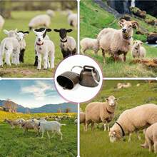 1 chiếc vòng cổ nylon điều chỉnh được kèm chuông cho dê, bộ vòng cổ đồng cho bò/ngựa/cừu dùng để chăn thả, vòng cổ chống lạc cho thú cưng. - Nhiều màu - Xem 4