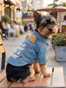 PETCIRCLE Áo khoác dễ thương cho thú cưng nhỏ, bền và có thể giặt được. - Màu xanh lam - Xem 3