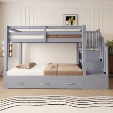 Kids Bed Frames, Headboards & Footboards - Gray + Wood + Synthetic Wood - View 5