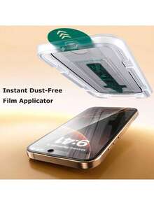XINHONGYU Matte Anti-Peeping Tempered Glass Screen Protector, Comes With Installation Tool And Auto-Alignment Tool, Suitable For 17 Pro Max/17 Pro/17 Air/17/16 Pro Max/16 Pro/16 Plus/16E/16/15 Pro Max/14 Pro Max/13 Mini/12/11 Series, Full Coverage, Anti-Fingerprint, Anti-Drop, Scratch-Resistant - Black 1pc - View 3