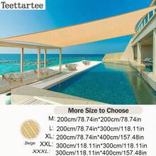 Teettartee 黄色网状遮阳篷，适用于户外露台、花园、植物，大型米色户外遮阳网 - 高密度聚乙烯材质，透气，矩形游泳池和花园罩 - 戶外遮陽篷 - 查看 12