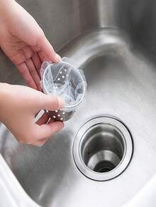 30/50/100/200pcs Sink Strainer, Kitchen Filter Net, Disposable Filter Bags For Capturing Food Residue, Suitable For Kitchen Sink Filters, Easy Drain Cleaning, Essential Kitchen Cleaning Supplies - Sink Filter Bag - View 6