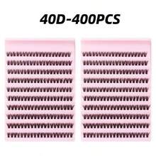 40D/40D*2 200 Pcs Cluster Lashes 8mm-16mm D Curl Grafting Individual Volume Eyelash Extension Makeup Tool, DIY At Home For Natural, Dramatic Look False Eyelashes - D - View 11