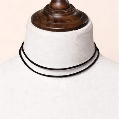 1件 时尚蕾丝面料颈链，项圈项链