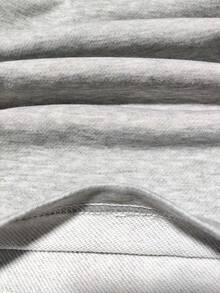 Set de 2 pantalones de chándal informales y holgados para hombre de talla grande, con diseño de cordón, estilo relajado, negro + gris - Multicolor - Ver 11