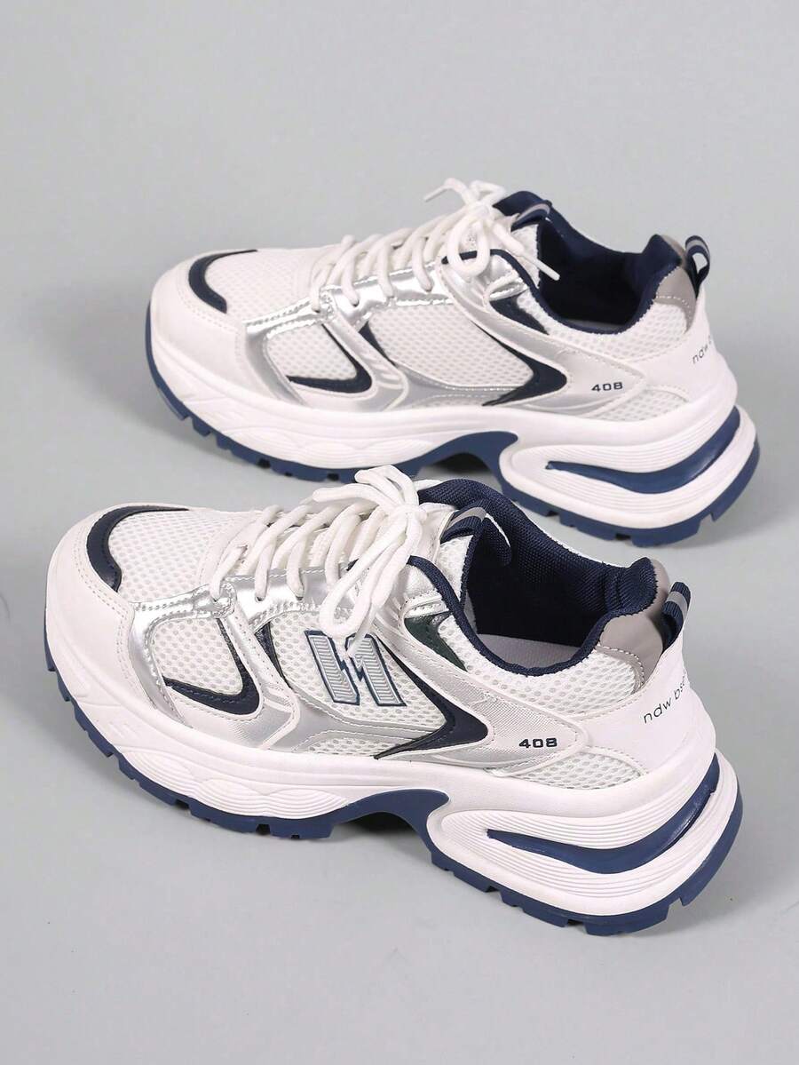 2025 Spring/Summer New Thick Sole Mesh Casual Sports Shoes, Women