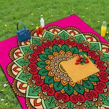 1 pieza Esterilla de playa y camping al aire libre, Manta de playa estilo bohemio mandala, hecha de poliéster, extra grande y suave, toalla de playa, esterilla de picnic, ligera y duradera, adecuada para todas las estaciones, con estampado digital, lavable y resistente al color, fácil de almacenar y transportar - C - Ver 7