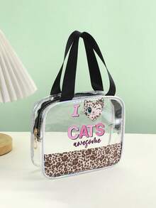 透明收纳袋，PVC材质，高品质多用途零食化妆品洗漱用品拉链手提袋 - 彩色 - 查看 8