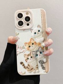 Dây đeo tay màu be in hình mèo dễ thương, ốp lưng điện thoại chống rơi sáng tạo, tương thích với iPhone 17/17Pro/17ProMax/16/11/16Pro/16Plus/16ProMax/16E/15ProMax/13/14/12/XS/XR/7G/8P, Galaxy S26/S26Plus/S26 Ultra S25/S25Plus/S25 Ultra/A16/A36/A26/A56/A50/A12/A32/A52/A72/A51/A21S/A13/A14/S24/S24Plus/S24Ultra/S20/S23/S22/A53/S20FE/S21 - Nhiều màu - Xem 4