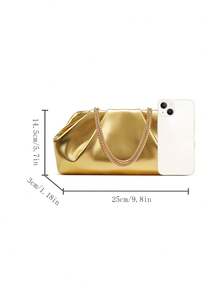 优雅褶皱云朵手拿包：适合派对、约会、鸡尾酒会、毕业典礼等场合——轻便时尚 - 彩色 - 查看 12