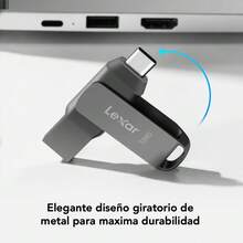Lexar D400 USB 3.2 Dual-Interface Flash Drive 32GB 64GB 128GB USB-C And USB-A OTG Metal Memory Stick Up To 130MB/S For Android Phone Tablet PC Laptop - View 2
