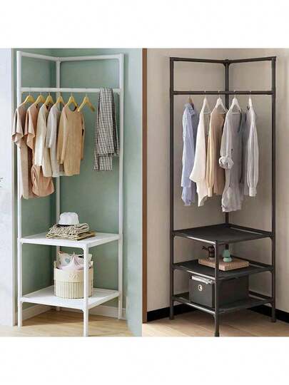 1 pieza Perchero de pared desmontable de esquina, perchero de pie multifuncional para ropa y bolsos, perchero de esquina de pared para dormitorio y hogar, para colgar ropa, bufandas, sombreros, bolsos - Adecuado para dormitorio, dormitorio, casa de alquiler