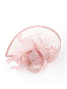 1 pieza Fascinador para mujer Clip para el cabello Sombrero Bombín Pluma Flor Velo Sombrero para fiesta de boda Sombrero de té Horquilla con flor para banquete de boda - A - Ver 9